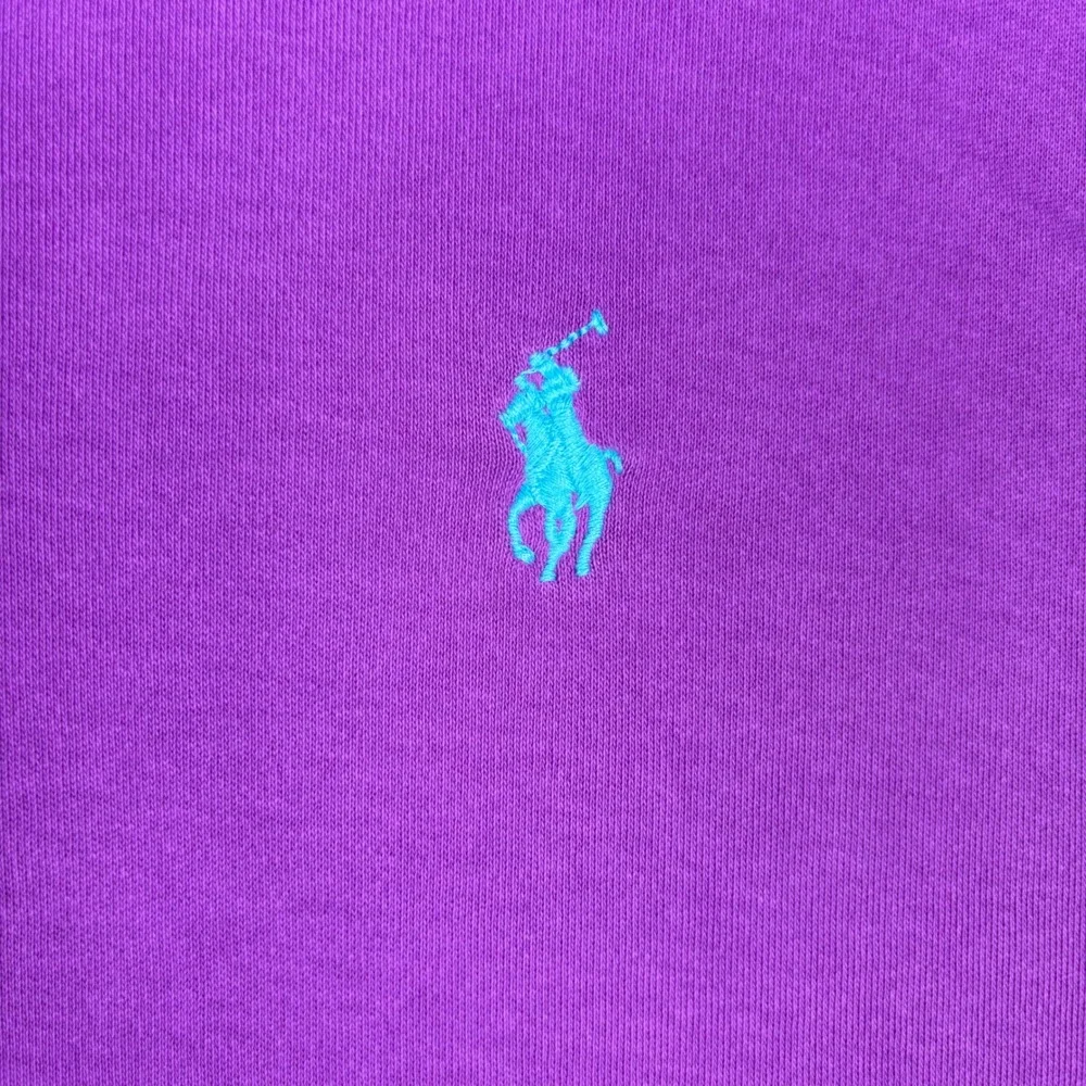Polo Ralph Lauren Mens XL Purple Short Sleeve Cotton Polo Y2K  Blue Pony Logo